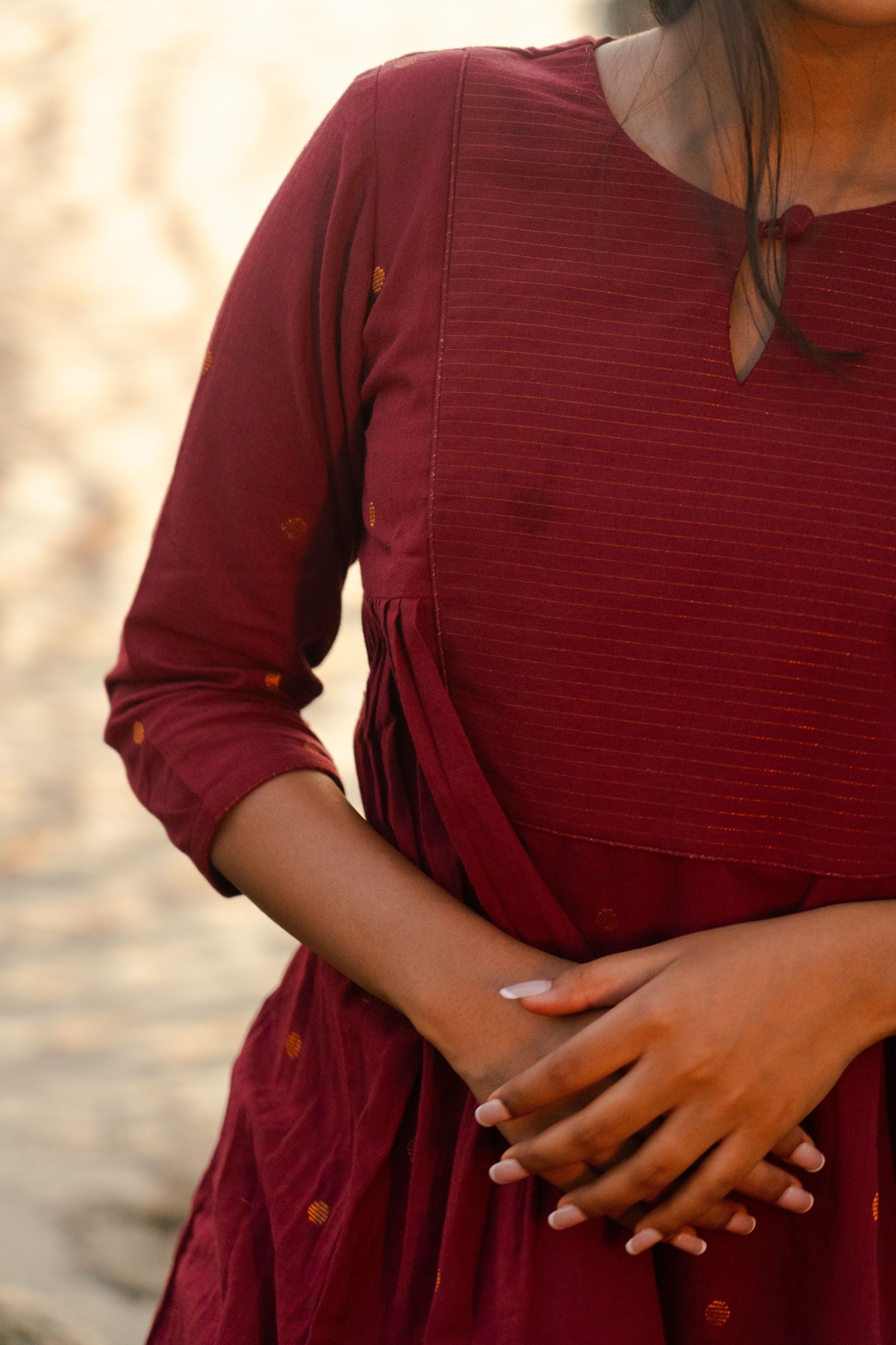 Maroon Meera Co-ord Set